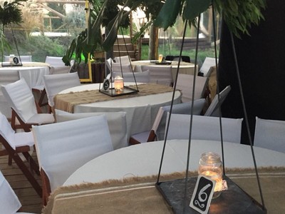 Casamiento Playa Escondida Eventos 2018 - Mesas, manteleria y decoraciones interiores naturales